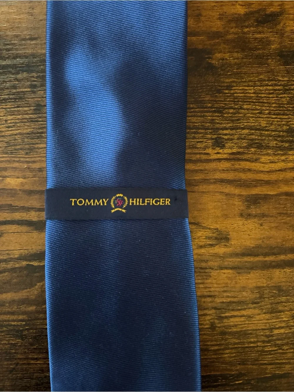 Tommy Hilfiger Men's Solid Blue Silk Tie -NWT